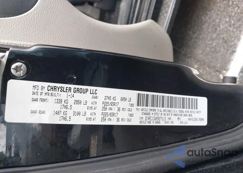 2014 Chrysler Town & Country Touring-L 30Th Anniversary из США, поврежденный, VIN 2C4RC1CG0ER273112